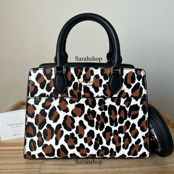 ♠️Kate Spade Madison Spotted Leopard Small Satchel - Picture 1 of 15